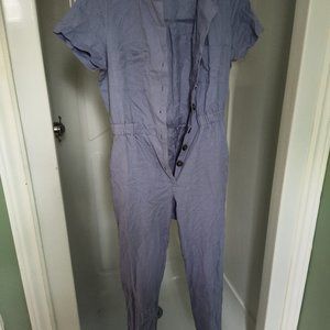 Streetwear Society jumper suit, size small - blue/gray in color